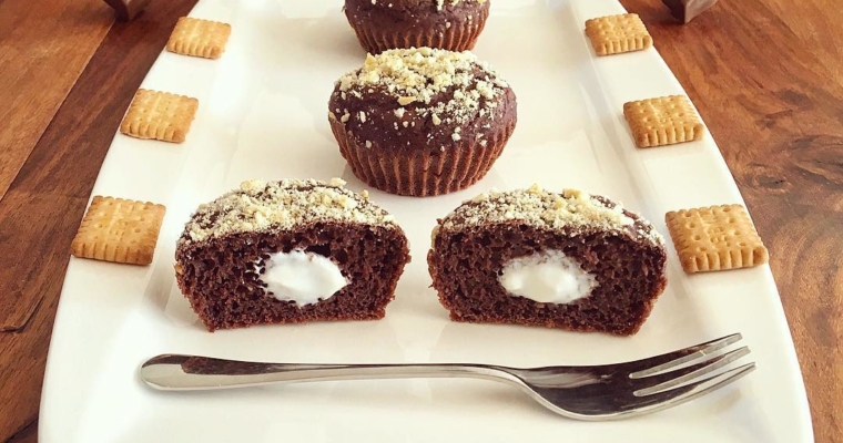 Schoko Butterkeks Milchcreme Muffins