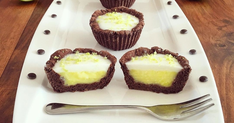 Schoko Zitronen Brookie Cups