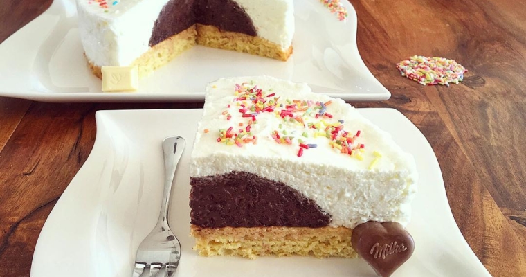 Dunkler Schokokern Doppel Schoko Streusel Kuchen