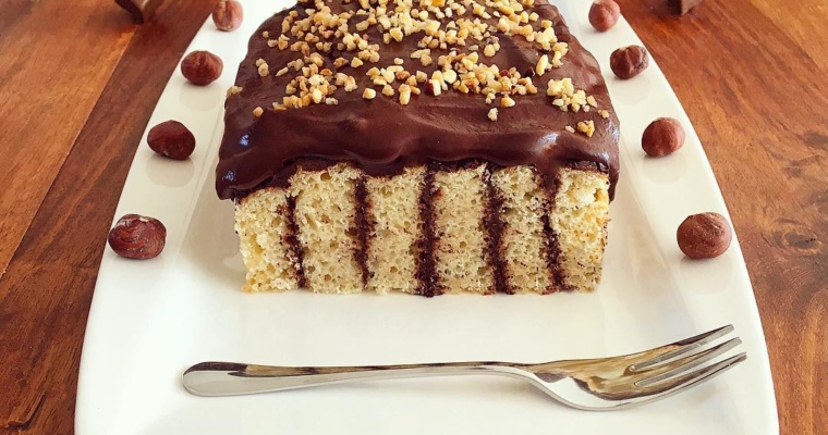 Doppel Schoko Haselnuss Kuchen