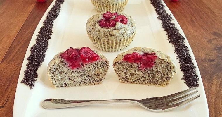 Himbeer Mohn Muffins