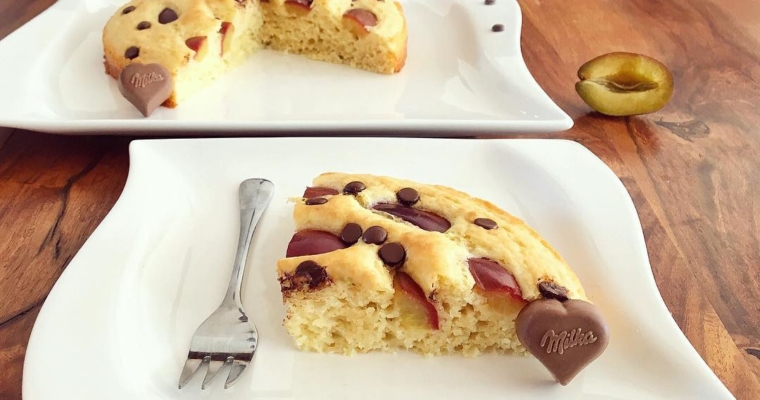Chocolate Chip Plum Cake