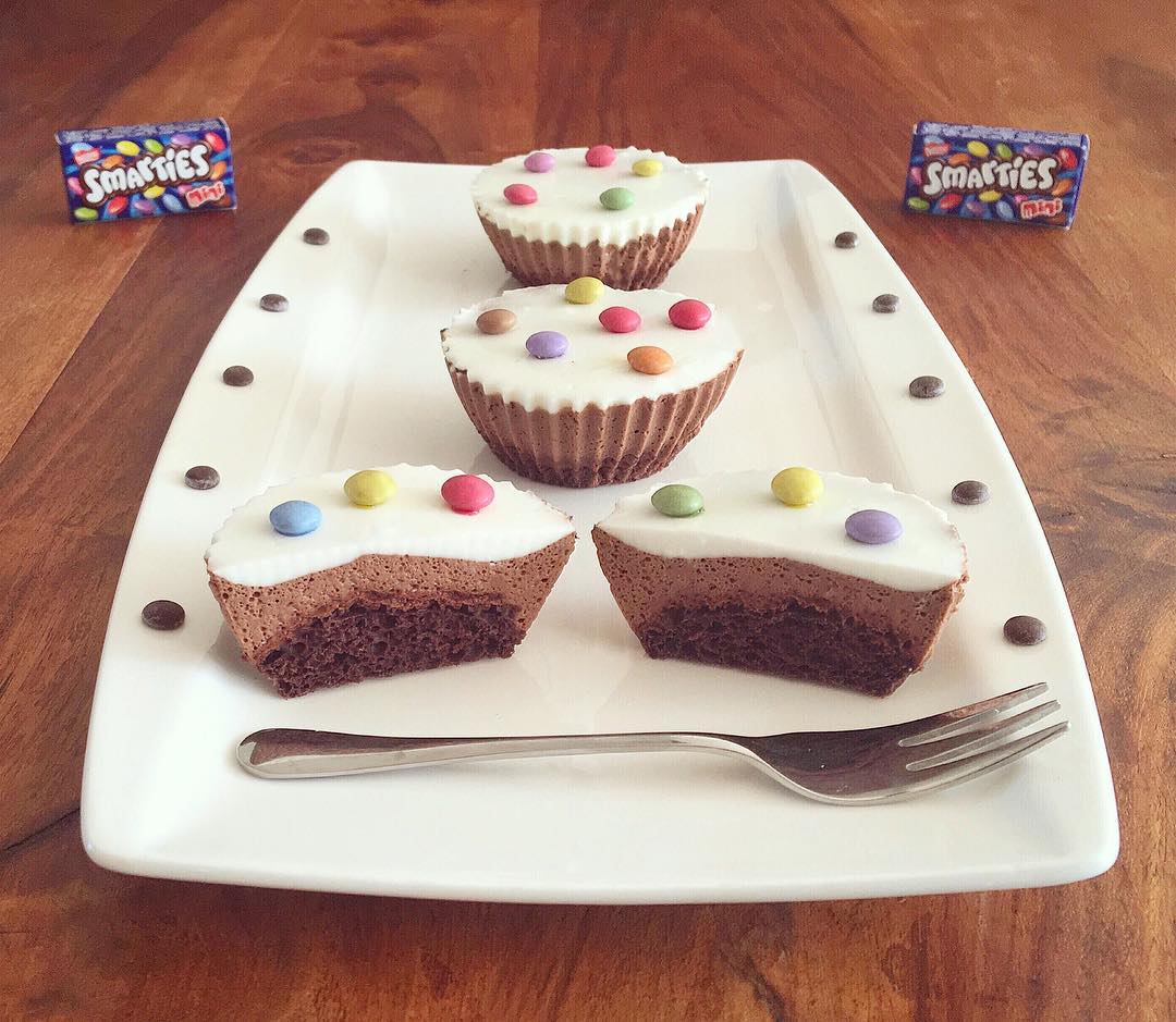 Double Chocolate Smartie Muffins - fitandsoulfood
