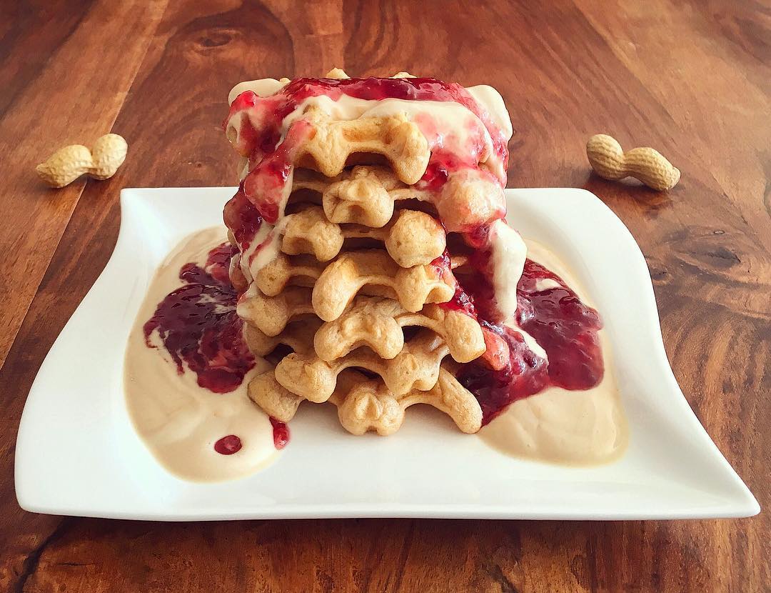 Peanutbutter And Jelly Waffles