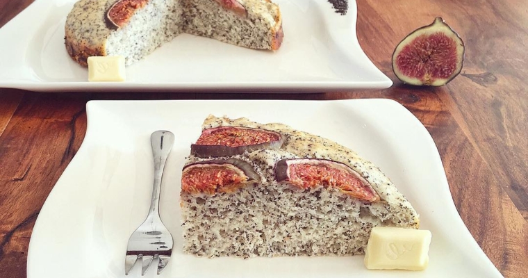 Weiße Schoki Mohn Feigen Kuchen