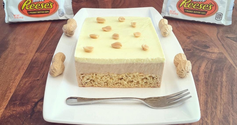 White Chocolate Reeses Peanutbutter Cup Cake