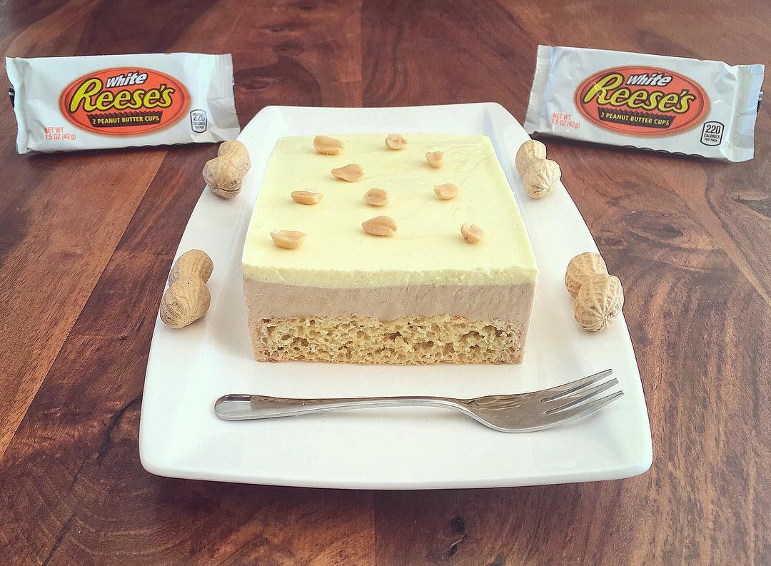 White Chocolate Reeses Peanutbutter Cup Cake