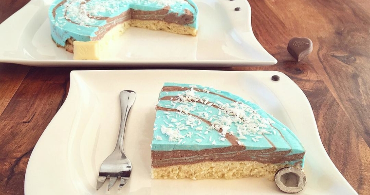 Blauer Doppel Schoko Zebra Kokosnuss Traum