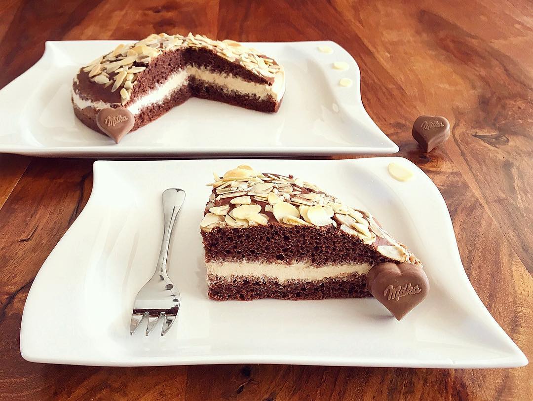 Chocolate Almond Caramelcream Cake