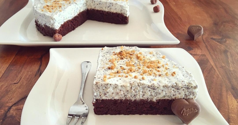 Schoko Mohn Haselnuss Kuchen