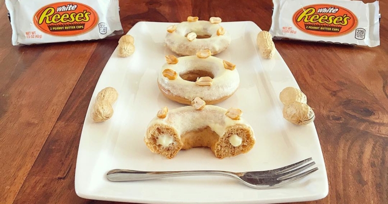 Reeses White Peanutbutter Cup Donuts