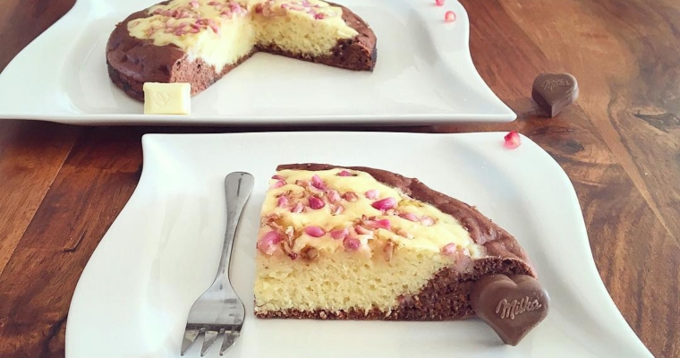 Doppel Schoko Granatapfel Kuchen