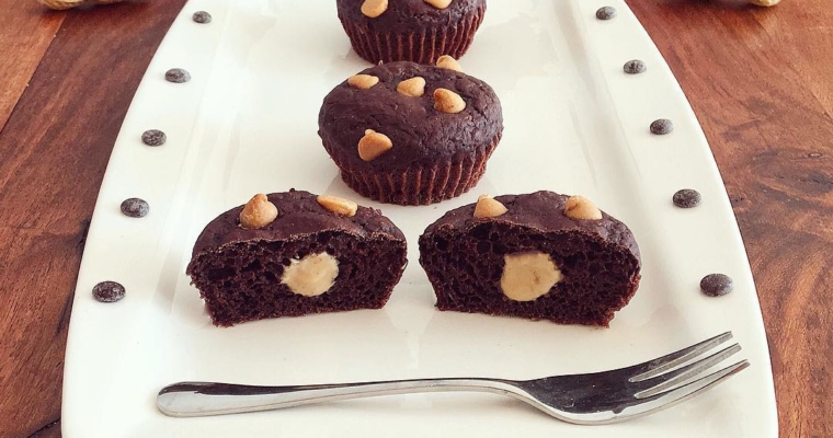 Schoko Erdnussbutter Muffins