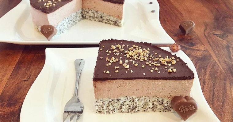 Mohn Doppel Schoko Haselnuss Kuchen