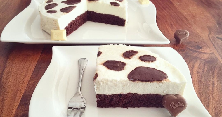 Doppel Schoko Kuhflecken Kuchen