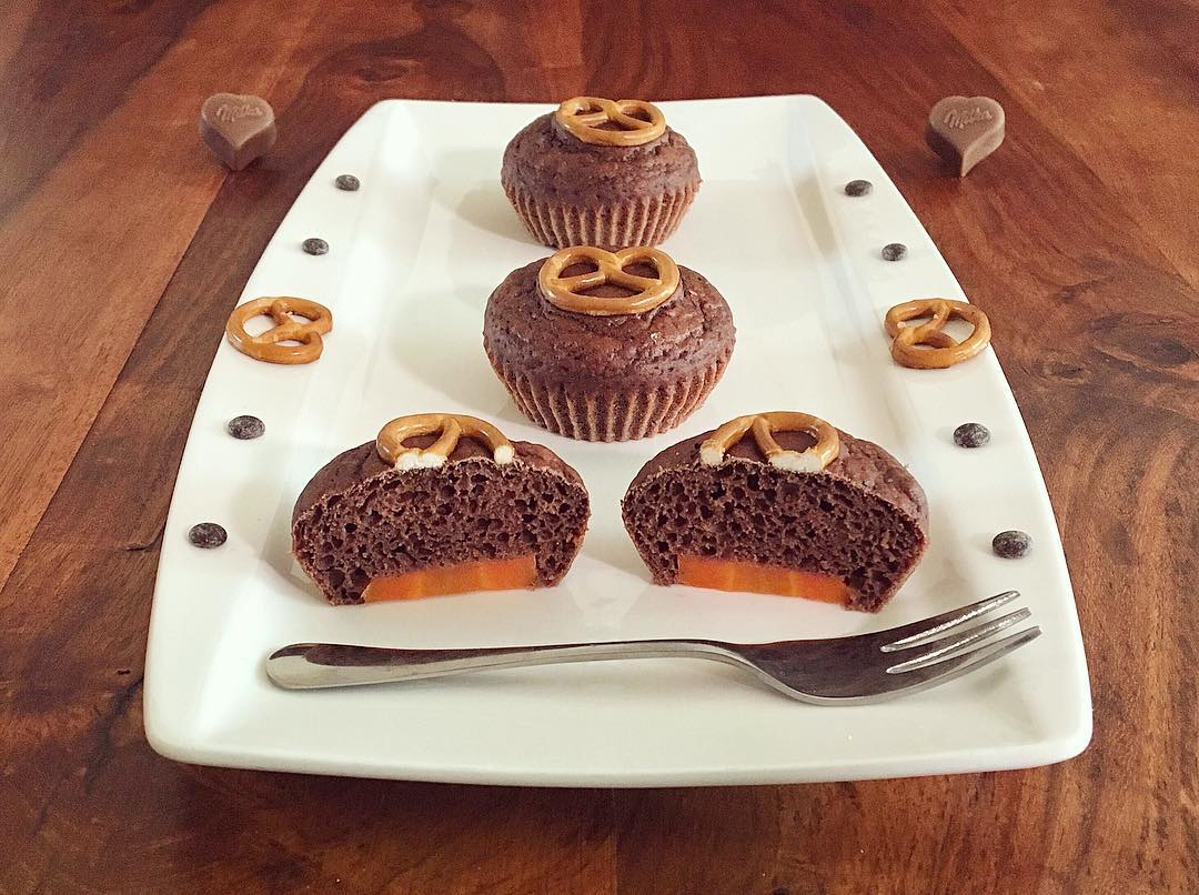 Karotten Schoko Brezel Muffins