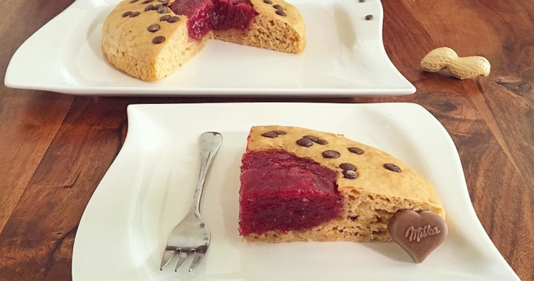 Erdnussbutter Marmeladen Kern Schokochip Kuchen