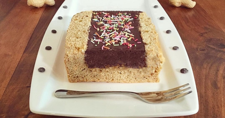 Erdnussbutter Schokokern Streusel Cake