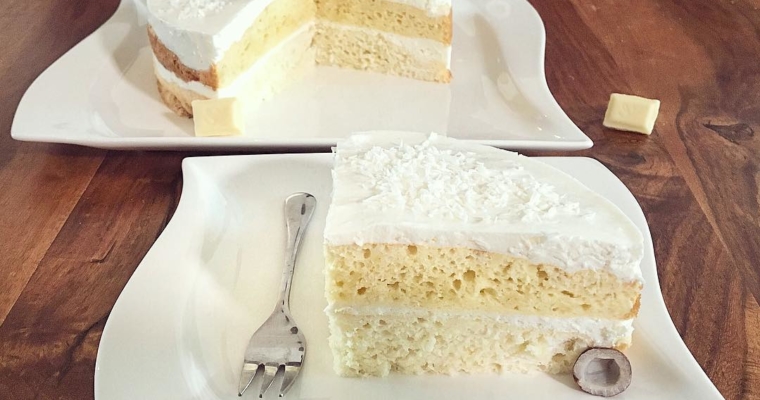 Weiße Schoko Kokos Torte