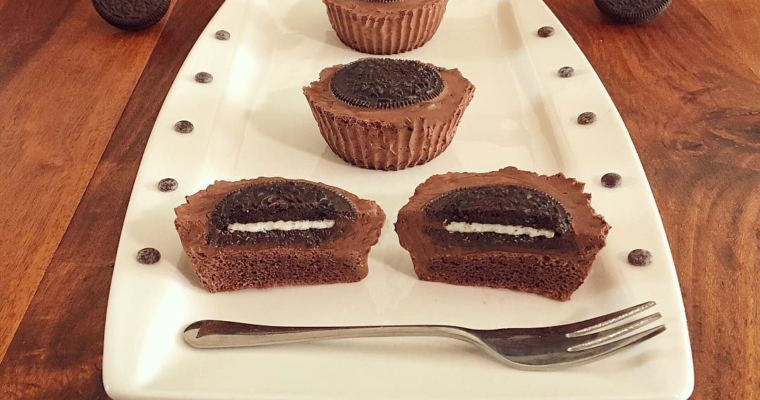 Chocolate dipped Oreo Muffins