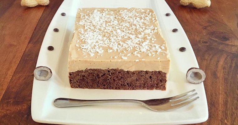 Schoko Erdnussbutter Kokosnuss Kuchen