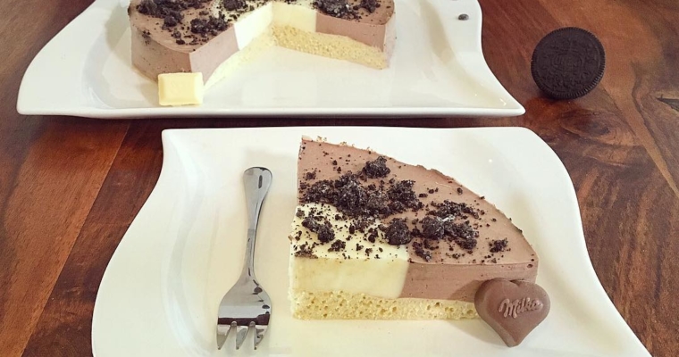 White Chocolate Core Chocolate Oreo Cake