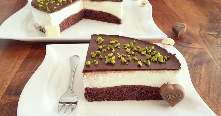 Dreifach Schoko Pistazien Kuchen