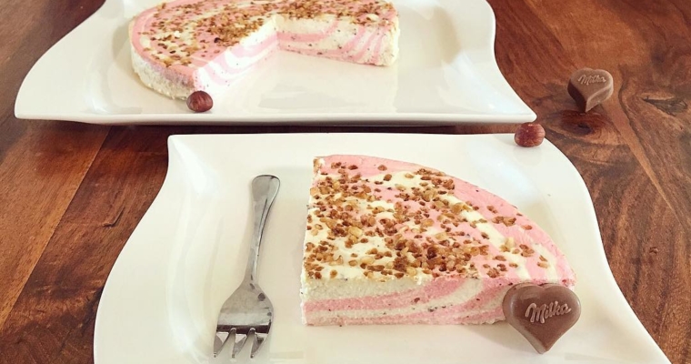 Valentinstags Haselnuss Käsekuchen