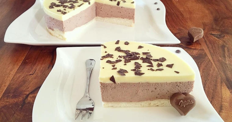 Kokosnuss dreifach Schokoladen Kuchen