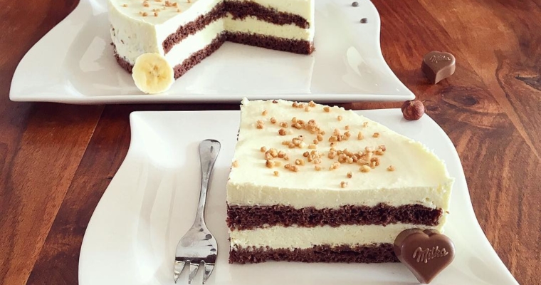 Bananen Schoko Haselnuss Torte