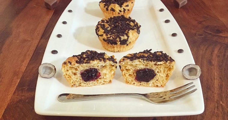 Kokosnuss Schokostreusel Marmeladen Muffins