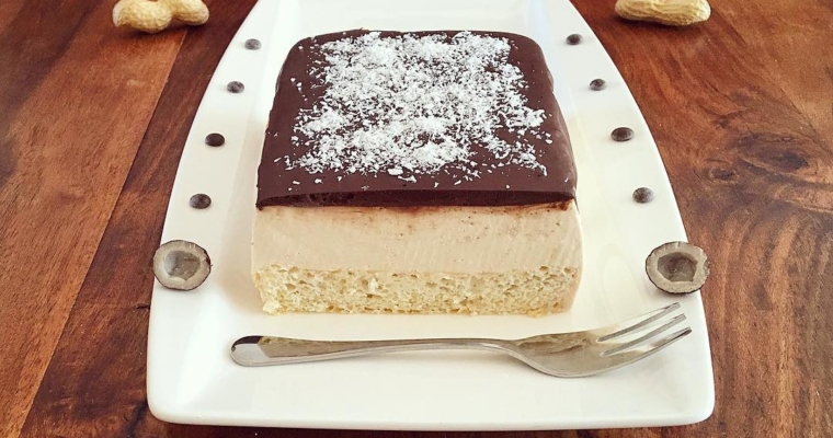 Doppel Schoko Erdnussbutter Kokosnuss Kuchen