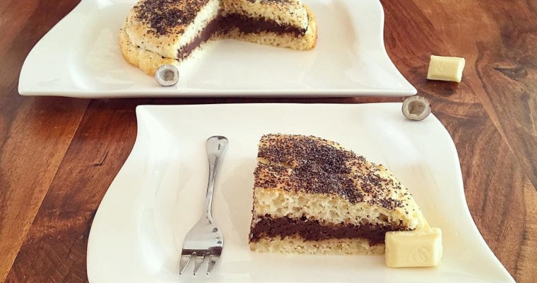 Weiße Schoko Kokosnuss Mohn Schoko Kuchen