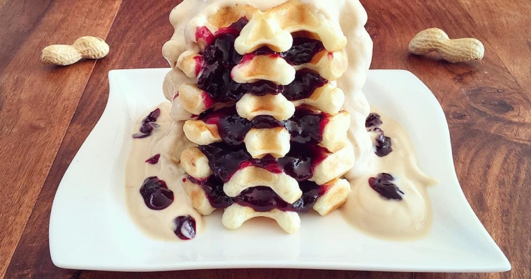 Peanutbutter and Jelly Waffles