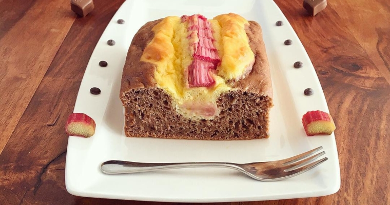 Doppel Schoko Rhabarber Kuchen