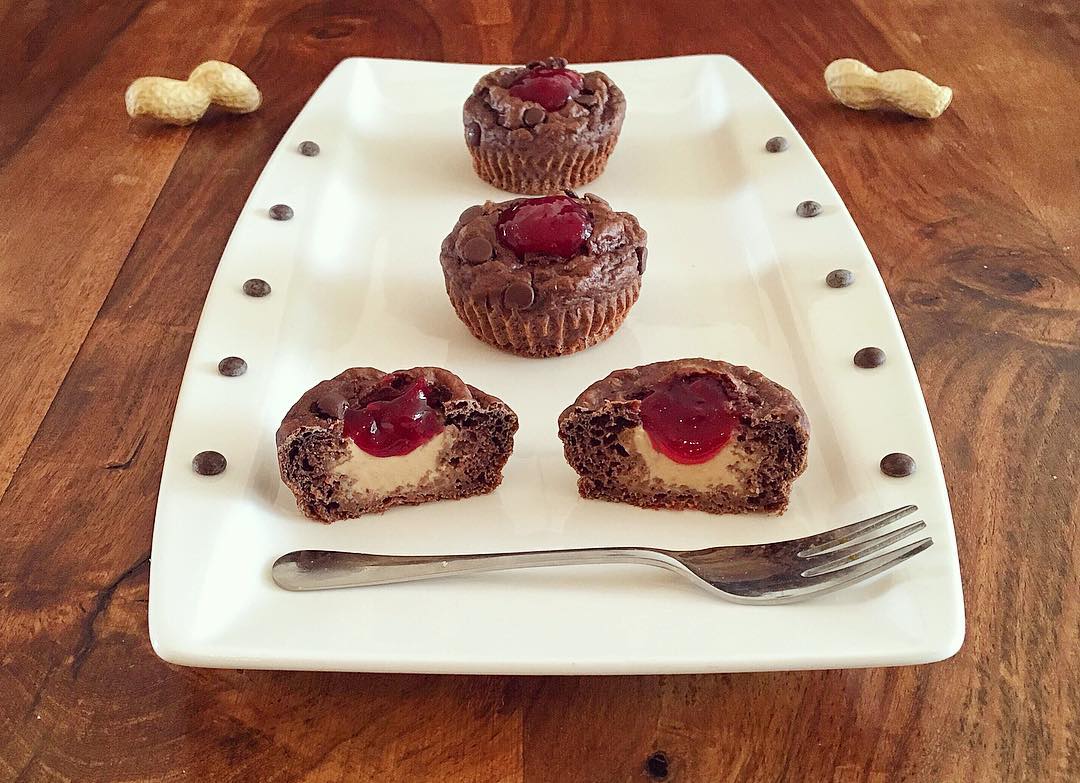 Peanutbutter and Jelly Chocolate Chip Muffins