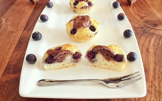 Doppelschoko Blaubeer Muffins