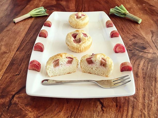 Rhabarber weiße Schokolade Muffins