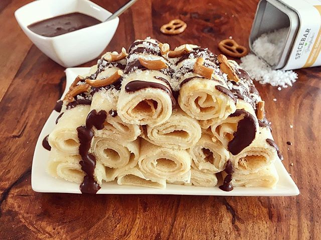 Salted Chocolate Pretzel Crêpes