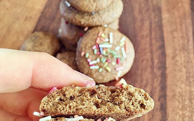 Karamell Streusel Cookies